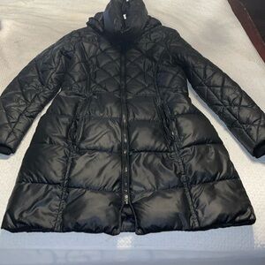 Long black puffer jacket